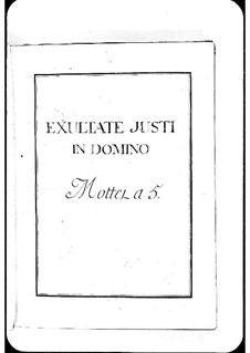 Exultate justi in Domino: Exultate justi in Domino by Michel Richard de Lalande