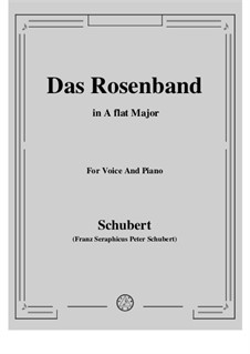Das Rosenband (The Rosy Ribbon), Version II: A flat Major by Franz Schubert