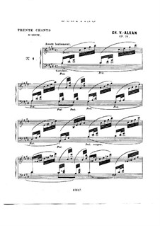 Cinquième recueil de chants, Op.70: Para Piano by Charles-Valentin Alkan