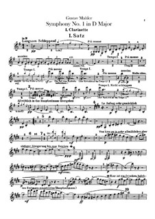 Symphony No.1 in D Major 'Titan': parte clarinetas by Gustav Mahler