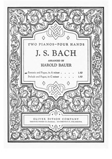 Fantasia and Fugue in A Minor, BWV 561: Para Piano by Johann Sebastian Bach
