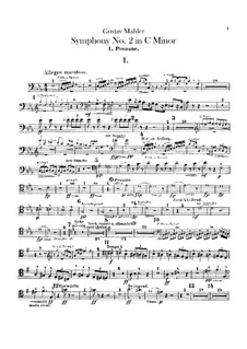 Symphony No.2 in C Minor 'Resurrection': Trombones and contrabass tuba parts by Gustav Mahler