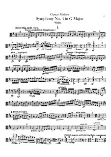 Symphony No.4 in G Major: parte violas by Gustav Mahler
