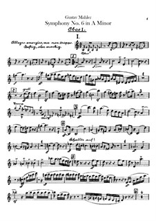 Symphony No.6 in A Minor 'Tragic': Oboes e coral ingleses by Gustav Mahler