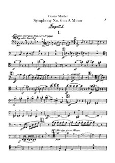 Symphony No.6 in A Minor 'Tragic': parte fagotes by Gustav Mahler