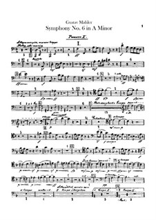 Symphony No.6 in A Minor 'Tragic': Trompetes e partes em tuba baixa by Gustav Mahler