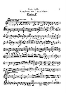 Symphony No.6 in A Minor 'Tragic': violinos parte II by Gustav Mahler