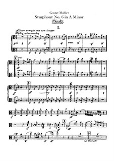 Symphony No.6 in A Minor 'Tragic': parte violas by Gustav Mahler