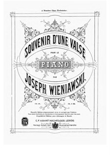 Souvenir d'une Valse, Op.18: Souvenir d'une Valse by Józef Wieniawski