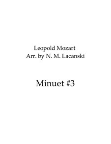 Minuet No.3: For clarinet and bassoon by Leopold Mozart