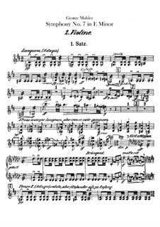 Symphony No.7 in E Minor: violinos parte II by Gustav Mahler