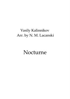 Nocturne in F Sharp Minor: para quartetos de cordas by Vasily Kalinnikov