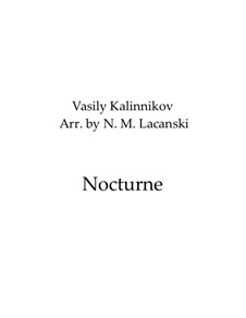 Nocturne in F Sharp Minor: para orquetra de cordas by Vasily Kalinnikov