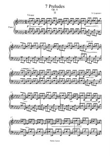 Seven Preludes, Op.6: introdução No.2 by Sergei Lyapunov