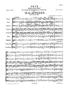 Nehmt meinen Dank, K.383: Für Stimme und Orchestr by Wolfgang Amadeus Mozart