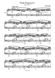 Thirty Progressives Studies, Op.46: Estudo No.12 by Stephen Heller