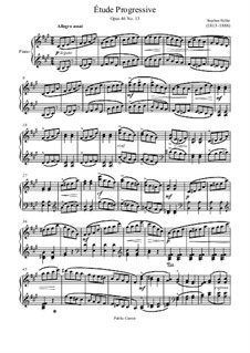 Thirty Progressives Studies, Op.46: estudo No.13 by Stephen Heller