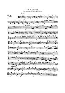 Overture: parte viola by Wolfgang Amadeus Mozart