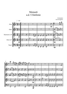 Symphony No.5 in B Flat Major, D.485: minueto by Franz Schubert