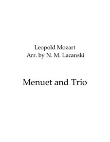 Menuet and Trio: For two violins and viola by Leopold Mozart