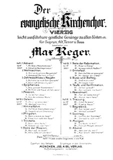 Der evangelische Kirchenchor: livros IV by Max Reger