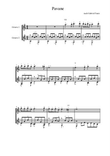 Pavane, Op.50: para duas guitarras by Gabriel Fauré