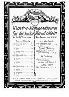 Zwei Tondichtungen, No.2 Erlkönig. For the Left Hand Alone, Op.69: Zwei Tondichtungen, No.2 Erlkönig. For the Left Hand Alone by Alexis Hollaender
