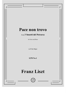 Petrarch's Sonnets for Voice and Piano, S.270: Sonnet No.47 by Franz Liszt
