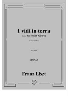 Petrarch's Sonnets for Voice and Piano, S.270: Sonnet No.123 by Franz Liszt