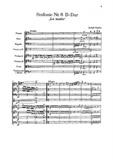 Symphony No.6 in D Major 'Le matin': partitura completa by Joseph Haydn