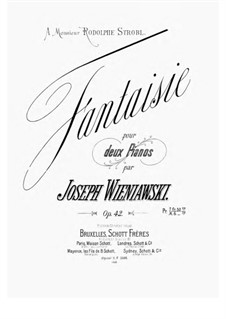 Fantasia for Two Pianos, Op.42: partitura by Józef Wieniawski