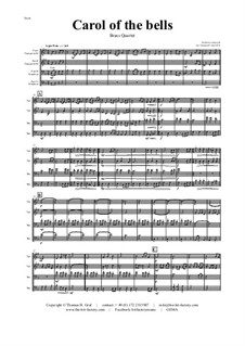 Ensemble version: para quarteto de bronze by Mykola Leontovych