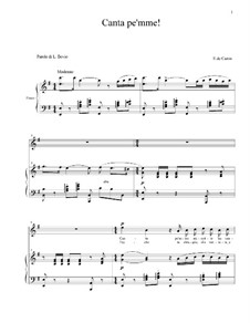 Canta pe'mme: For tenor and piano by Ernesto de Curtis