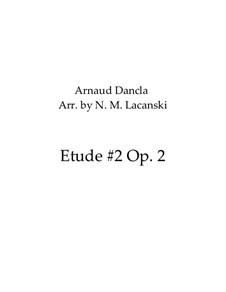Six Etudes, Op.2: No.2, for cello by Arnaud Dancla