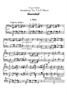 Symphony No.7 in E Minor: Parte contrabaixo by Gustav Mahler