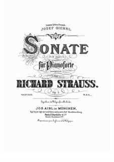 Sonate, Op.5: Sonate by Richard Strauss