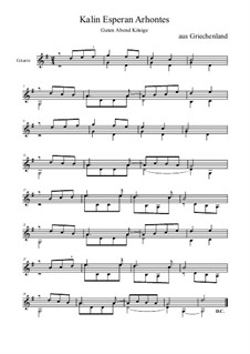 Kalin Esperan Arhontes: Für Gitarre by folklore