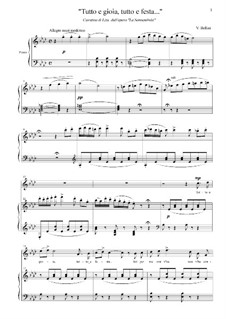 Tutto e gioia, tutto e festa... Cavatina di Liza: Tutto e gioia, tutto e festa... Cavatina di Liza by Vincenzo Bellini