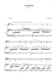 No.5 Liebeslied (Love Song): Para vocais e piano by Robert Schumann