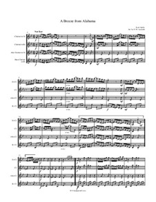 A Breeze from Alabama: para quarteto de clarinete by Scott Joplin