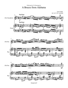 A Breeze from Alabama: para alto saxofone e piano by Scott Joplin