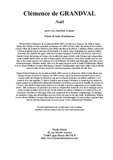 Noël: For medium voice, oboe and piano by Marie Grandval