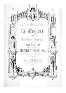 Le miracle de Naïm: para solistas,coral e piano by Henri Maréchal
