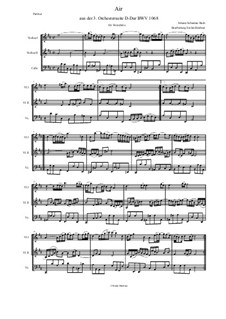 Aria: Version for two violins and cello by Johann Sebastian Bach