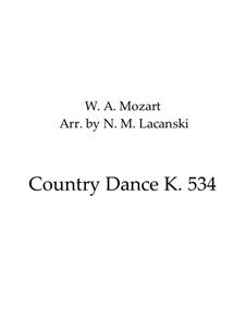 Das Donnerwetter (Contredance), K.534: para quartetos de cordas by Wolfgang Amadeus Mozart