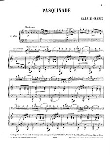 Pasquinade for Cello and Piano: partitura by Jean Gabriel-Marie