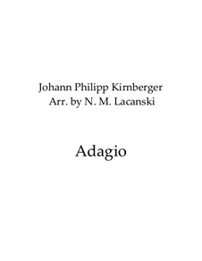 Adagio: For flute and cello by Johann Kirnberger