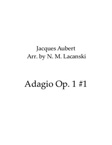 Adagio. Movement I: For flute and double bass by Jacques Aubert