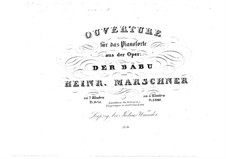 Der Bäbu, Op.98: Ouvertüre, für Klavier, vierhändig – Klavierstimme I by Heinrich Marschner