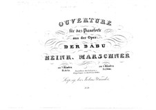 Der Bäbu, Op.98: Ouvertüre, für Klavier, vierhändig – Klavierstimme II by Heinrich Marschner